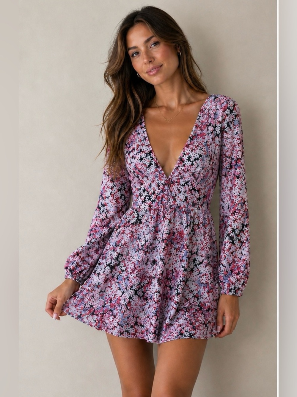Michael Costello X Revolve Tabitha Dress in Pink Blossom size medium